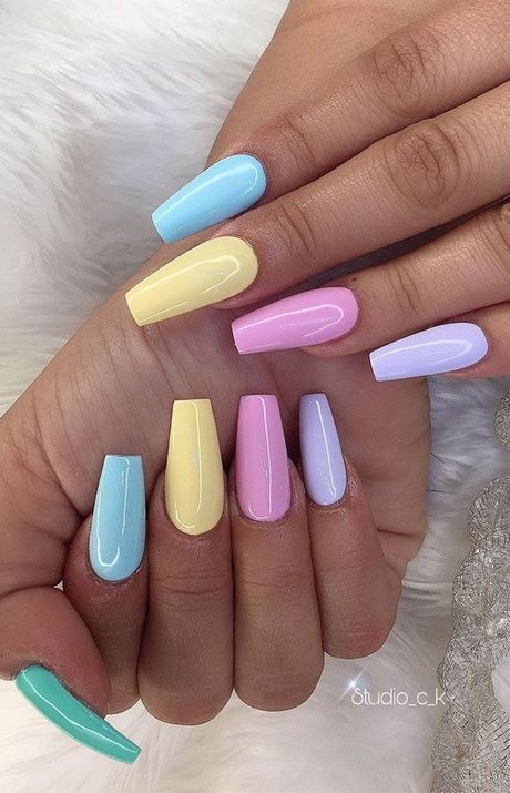 pastel-color-nail-designs-47_15 Modele de unghii de culoare Pastel