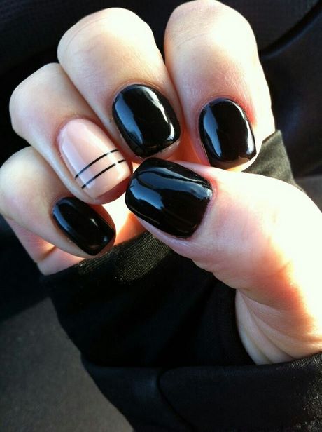 peach-and-black-nail-designs-51_4 Piersic și modele de unghii negre