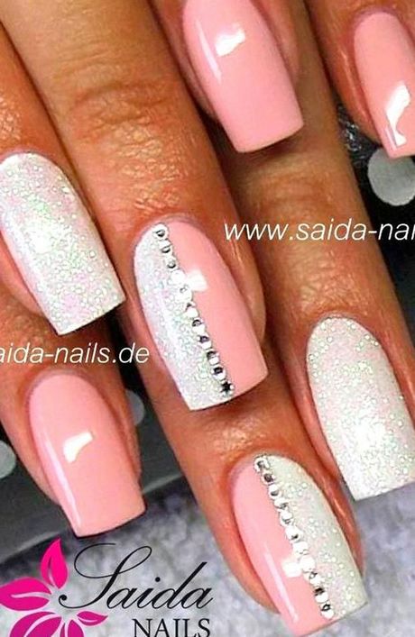 peach-and-white-nail-designs-67_5 Piersic și modele de unghii albe