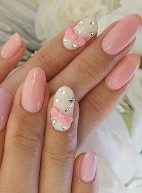 peach-and-white-nail-designs-67_9 Piersic și modele de unghii albe