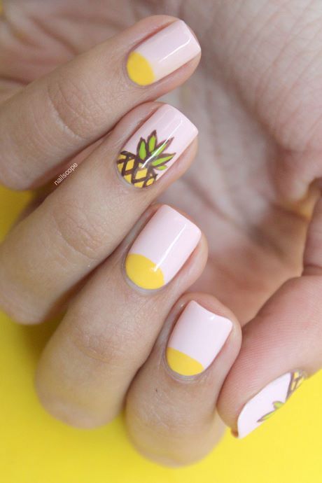 pineapple-design-nails-03_12 Cuie de design ananas