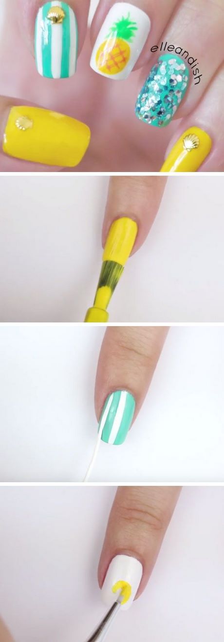 pineapple-design-nails-03_15 Cuie de design ananas