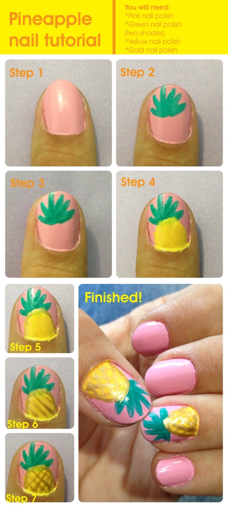 pineapple-design-nails-03_3 Cuie de design ananas