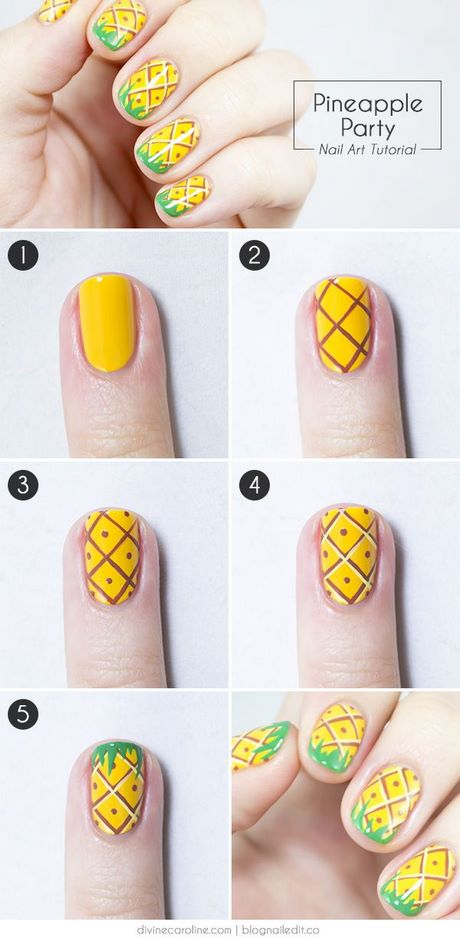 pineapple-design-nails-03_8 Cuie de design ananas