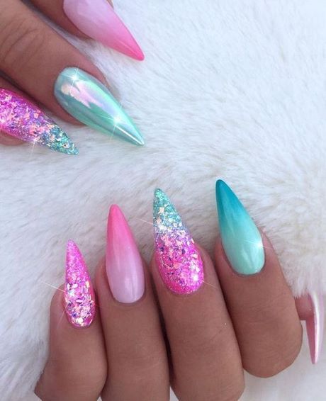 pink-and-teal-nail-designs-17_12 Modele de unghii roz și teal
