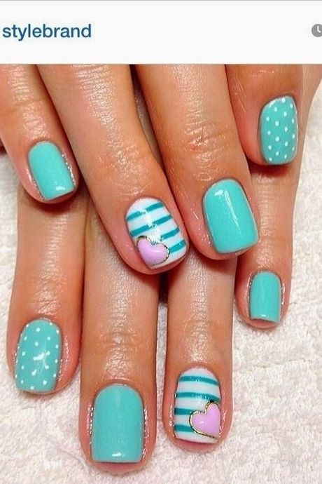pink-and-teal-nail-designs-17_14 Modele de unghii roz și teal