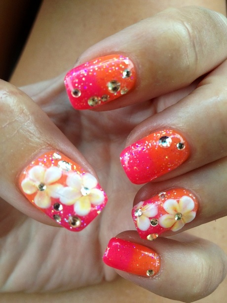 pink-nails-with-flower-design-22_8 Unghii roz cu design de flori