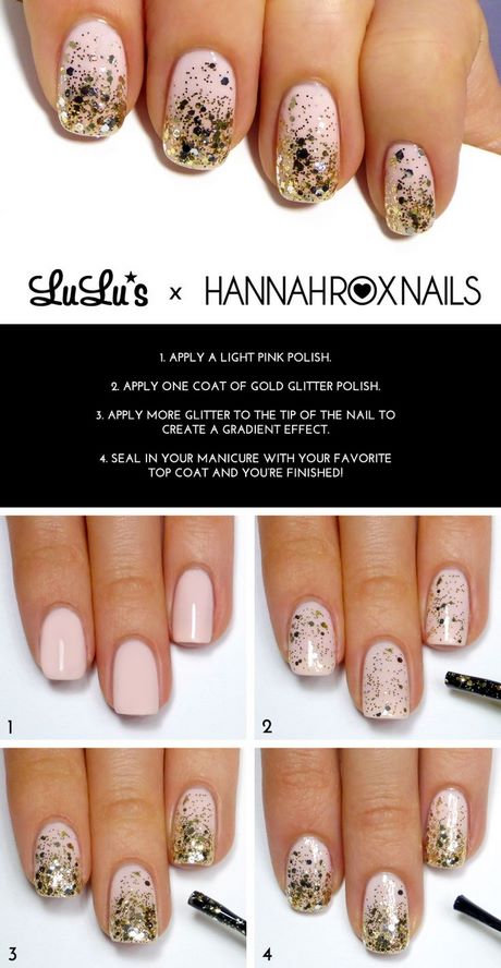pink-nails-with-glitter-tips-89_14 Unghii roz cu sfaturi sclipici