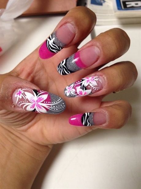 pink-zebra-nail-designs-83_2 Modele de unghii zebra roz
