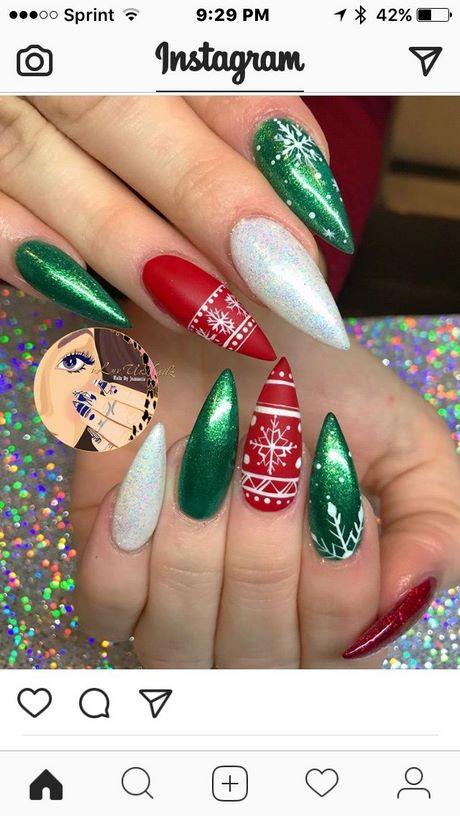 pinterest-christmas-nails-designs-95_2 Pinterest Modele de unghii de Crăciun