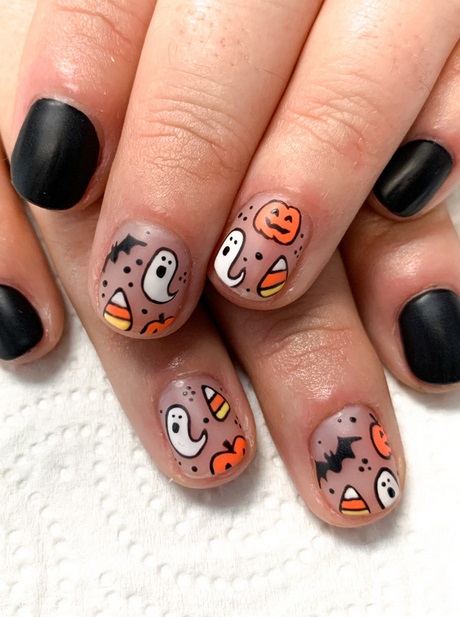 pumpkin-halloween-nail-art-41_14 Dovleac halloween nail art