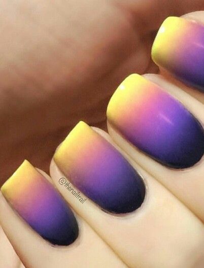 purple-and-yellow-nail-designs-79_10 Modele de unghii violet și galben