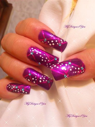 purple-christmas-nail-designs-91_13 Purple modele de unghii de Crăciun