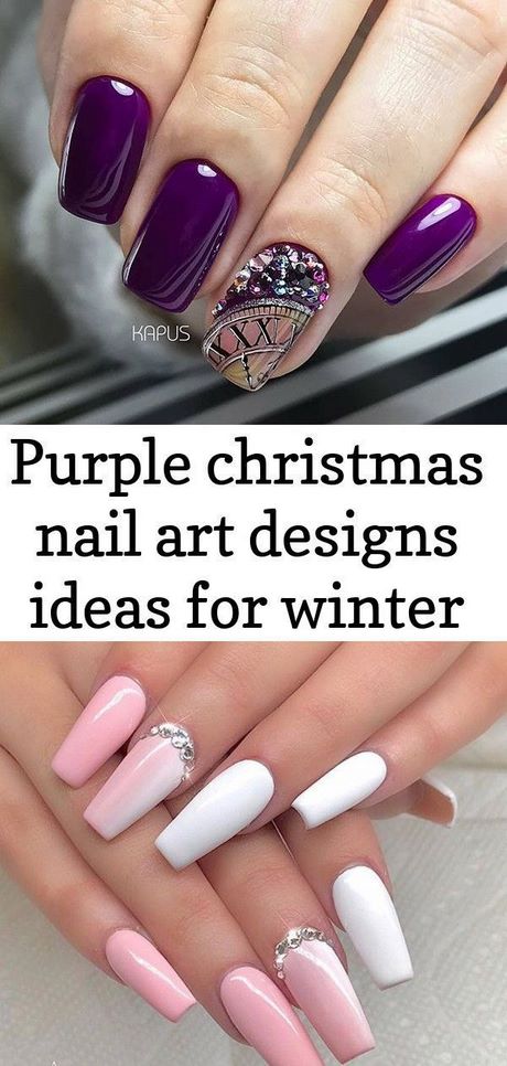 purple-christmas-nail-designs-91_16 Purple modele de unghii de Crăciun
