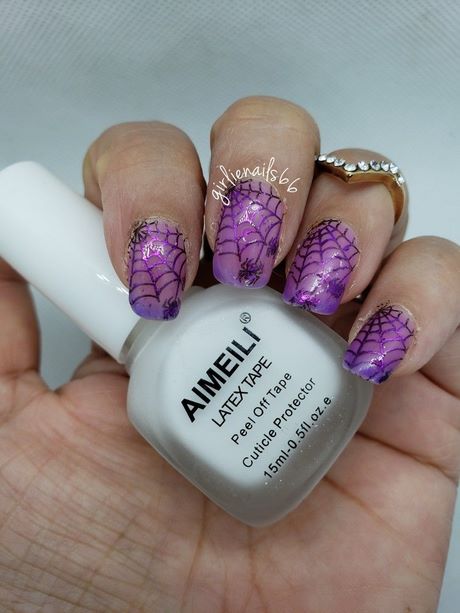 purple-halloween-nail-art-86_13 Violet halloween nail art