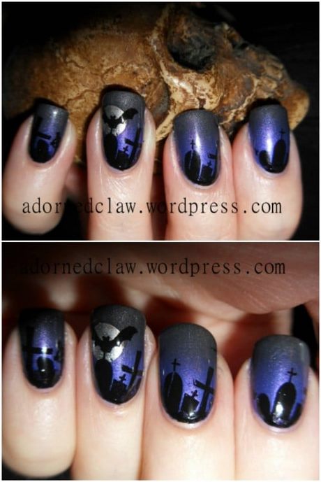 purple-halloween-nail-art-86_14 Violet halloween nail art