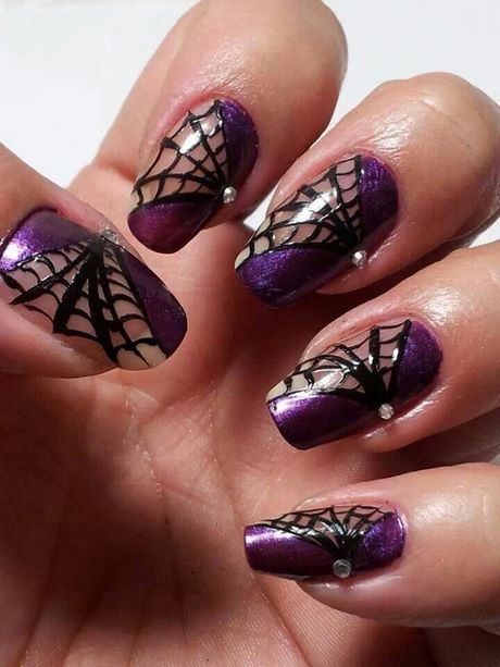 purple-halloween-nail-art-86_16 Violet halloween nail art