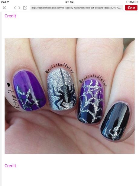 purple-halloween-nail-art-86_6 Violet halloween nail art