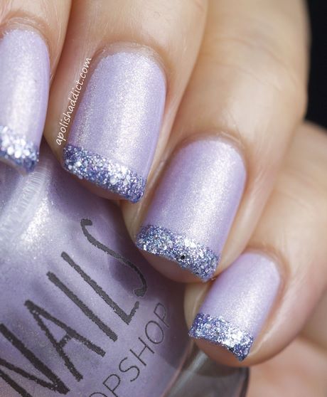 purple-nails-with-glitter-tips-25_10 Cuie violet cu sfaturi sclipici