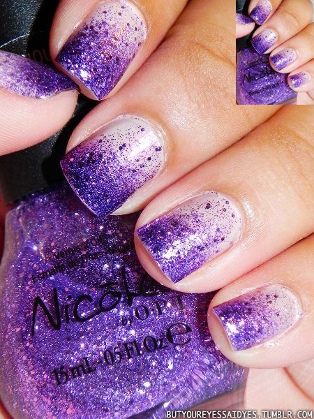 purple-nails-with-glitter-tips-25_4 Cuie violet cu sfaturi sclipici