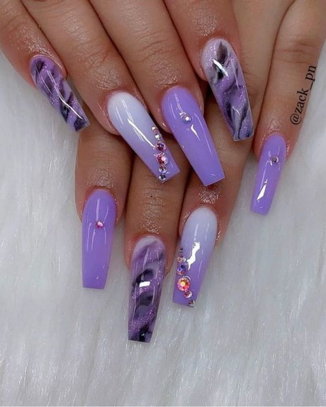 purple-summer-nail-designs-39_10 Modele de unghii de vară violet