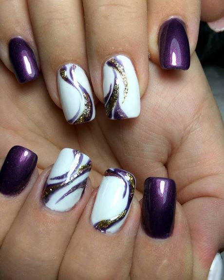 purple-summer-nail-designs-39_19 Modele de unghii de vară violet