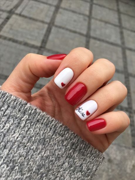 red-and-white-valentines-nails-37_13 Roșu și alb Valentine cuie