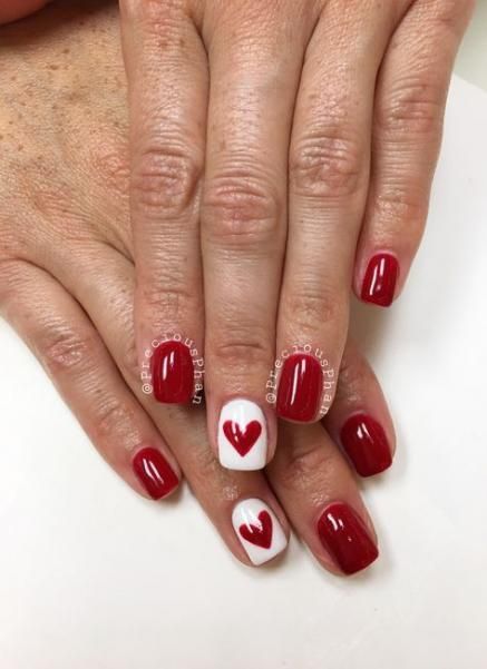 red-and-white-valentines-nails-37_15 Roșu și alb Valentine cuie