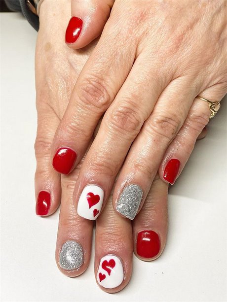 red-and-white-valentines-nails-37_17 Roșu și alb Valentine cuie