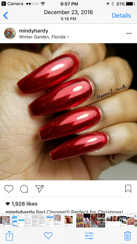 red-chrome-nail-designs-78 Modele de unghii cromate roșii