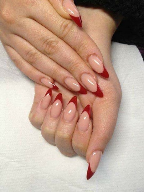 red-french-nail-art-57_17 Roșu Franceză nail art