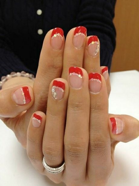 red-french-nail-art-57_9 Roșu Franceză nail art