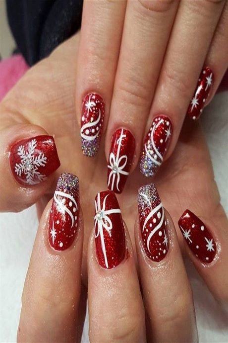 red-nail-designs-for-christmas-26_12 Modele de unghii roșii pentru Crăciun