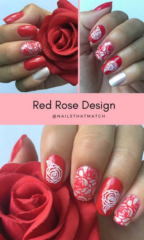 red-rose-nail-design-83 Red rose unghii de design