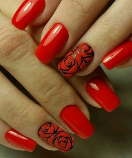 red-rose-nail-design-83_6 Red rose unghii de design