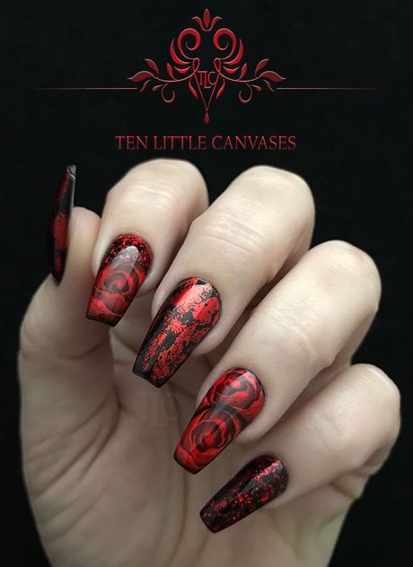 red-rose-nail-design-83_9 Red rose unghii de design