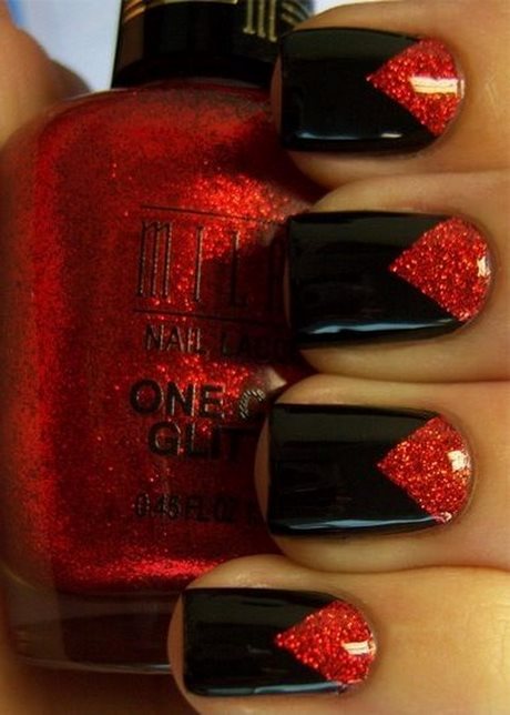 red-sparkle-nail-designs-13_14 Modele de unghii cu sclipici roșii