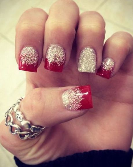 red-sparkle-nail-designs-13_6 Modele de unghii cu sclipici roșii