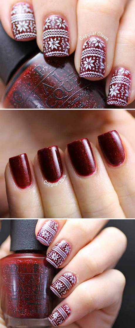 santa-hat-nail-art-designs-59_17 Mos Craciun pălărie nail art modele