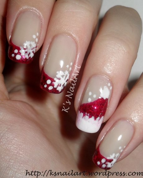 santa-hat-nail-art-designs-59_5 Mos Craciun pălărie nail art modele