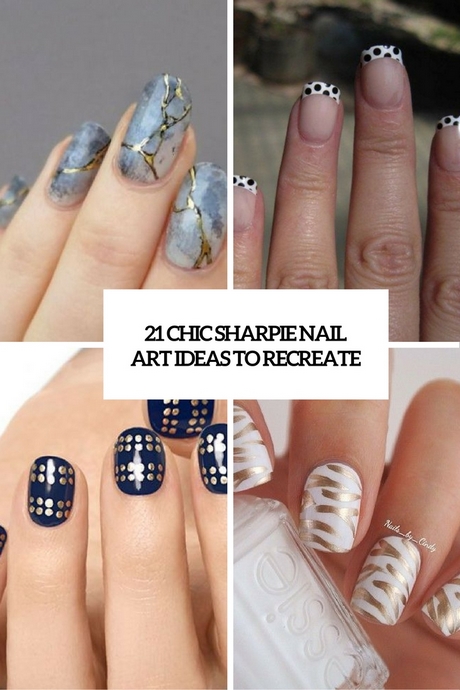 sharpie-nail-art-ideas-34 Sharpie nail art Idei