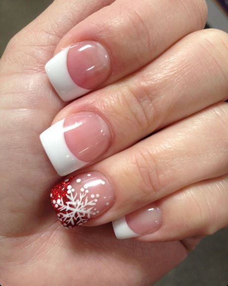 short-christmas-nail-designs-09 Modele scurte de unghii de Crăciun