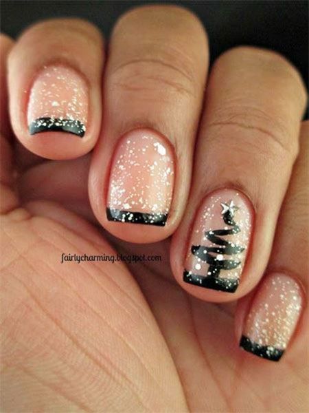 simple-christmas-gel-nail-designs-41_8 Modele simple de unghii cu gel de Crăciun