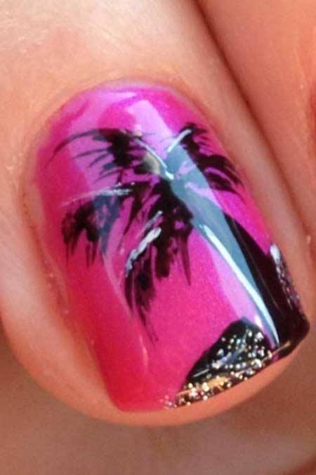 simple-palm-tree-nail-art-00_3 Simplu palmier unghii arta