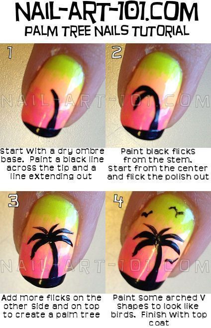 simple-palm-tree-nail-art-00_8 Simplu palmier unghii arta