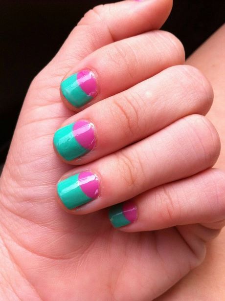 teal-and-pink-nail-designs-97_11 Modele de unghii Teal și roz