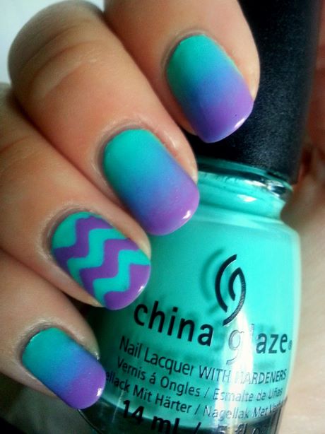 teal-and-purple-nail-designs-34_11 Modele de unghii Teal și violet