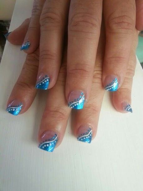 teal-gel-nail-designs-84_8 Modele de unghii cu gel Teal