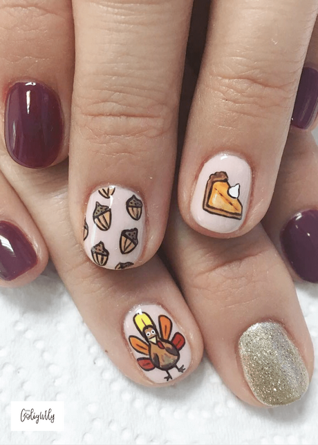 thanksgiving-nail-art-ideas-05 Ziua Recunostintei nail art Idei