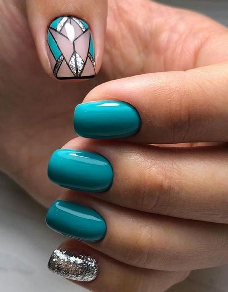 turquoise-nail-polish-designs-36_7 Modele de lacuri de unghii turcoaz